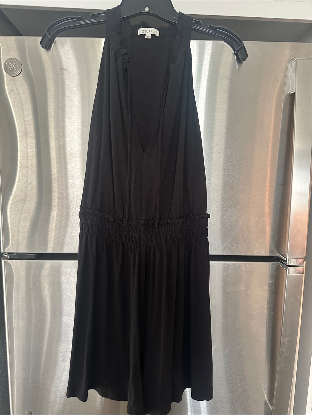Z Supply Black Sleeveless Halter Romper